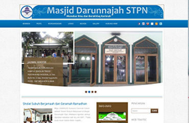masjiddarunnajah website takmir masjid kampus mahasiswa stpn jasa kelola website upload foto tulisan terjemahan